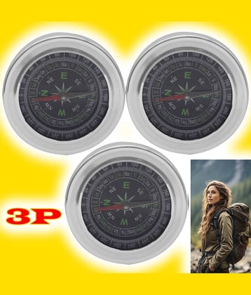 3 Pieces 7cm Military Magnetic Compass