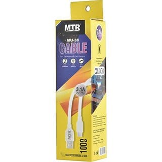 MTR MU-38 1 m Micro USB Cable (Compatible with MOBILE, Tablets, White, One Cable)