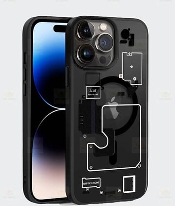 BIG WINGS Black Printed Back Cover Polycarbonate Compatible For Apple iPhone 13 Pro Max ( Pack of 1 )