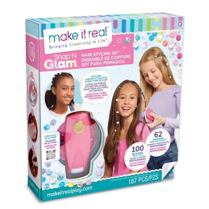Make It Real- DIY Toys Set - Snap n' Glam Hair Styling Set Make It Real- DIY Toys Set - Snap n' Glam Hair Styling Set