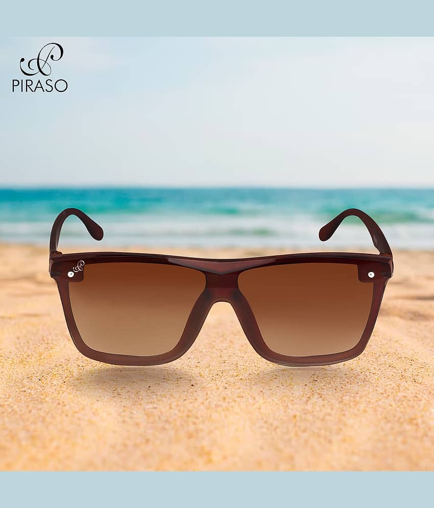 PIRASO Brown Square Sunglasses ( Pack of 1 )