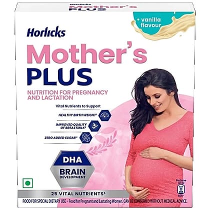Horlicks Mother's Plus Vanilla Flavoured Nutrition - For Pregnancy & Lactation, 200 g