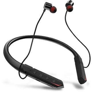 Digimate Fire Lite, 25H Playtime, Wireless Neckband with ENC, Bluetooth 5.0, Type-C Fast Charging, IPX4 Waterproof, Gaming, Voice Assistant, High-Quality Mic (DG-NB-1004, Black)
