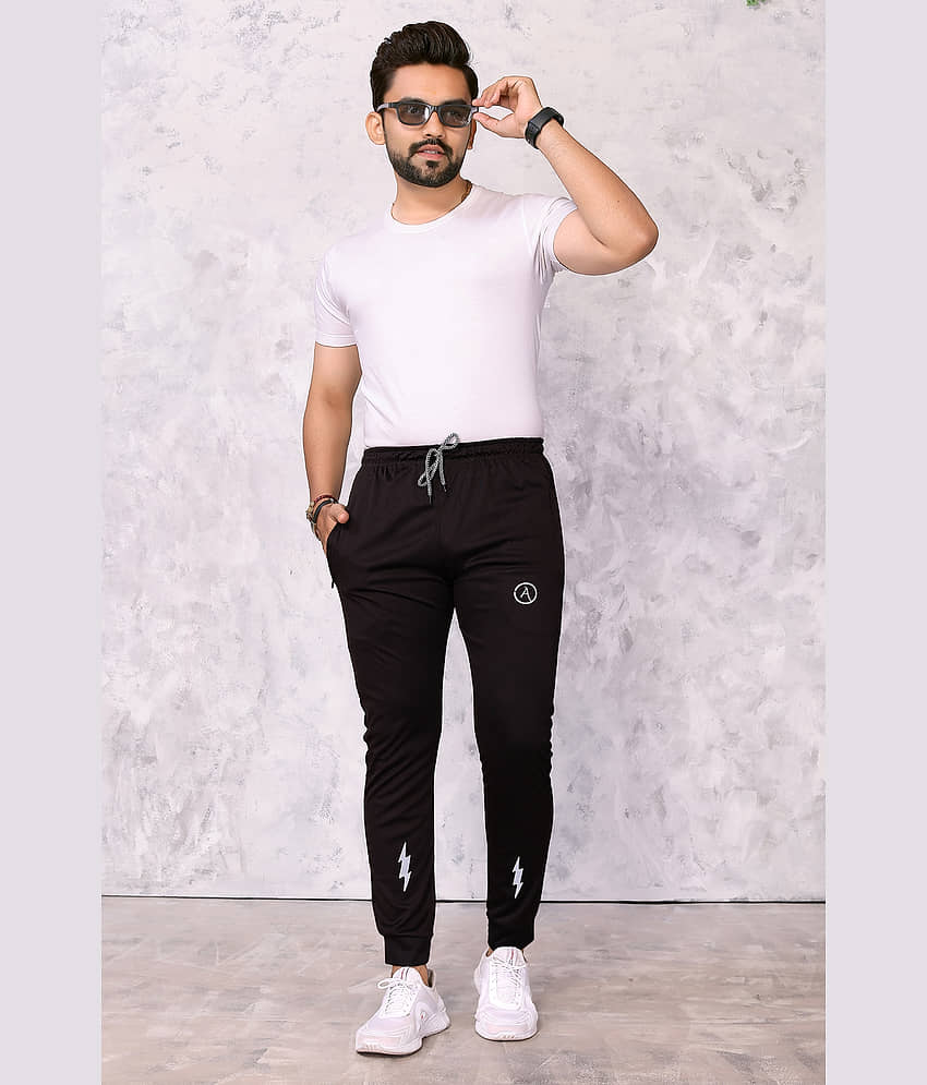 ANAND SAREES Black Lycra Men's Trackpants ( Pack of 1 )