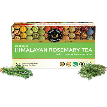 TEACURRY Himalayan Rosemary Tea (1 Month Pack, 30 Tea Bags)- Helps with Blood Sugar, Brain & Eye Health TEACURRY Himalayan Rosemary Tea (1 Month Pack, 30 Tea Bags)- Helps with Blood Sugar, Brain & Eye Health