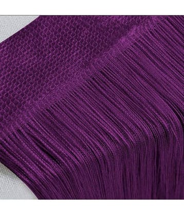 PINDIA Silk Semi-Transparent Eyelet Curtain 7 ft Single - Pink