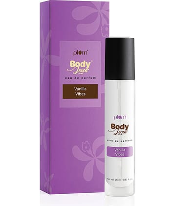 Plum BodyLovin' Vanilla Vibes | Long Lasting Vanilla Fragrance | Luxury Perfume | Eau de Parfum  -  15 ml (For Men & Women)