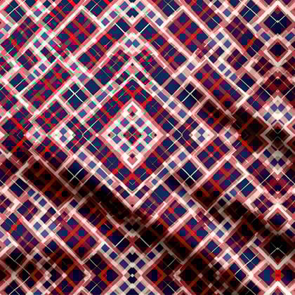 Plaid Print Fabric-Cotton
