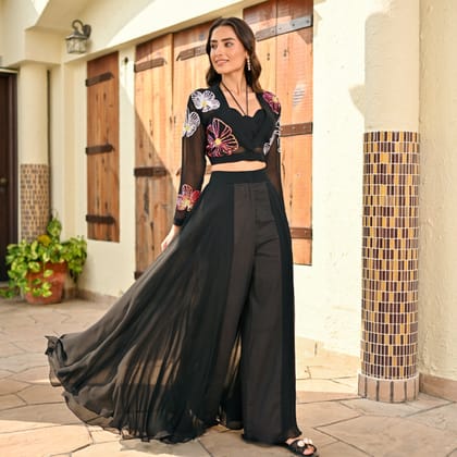 Blingy Black Co-ord Set-XS