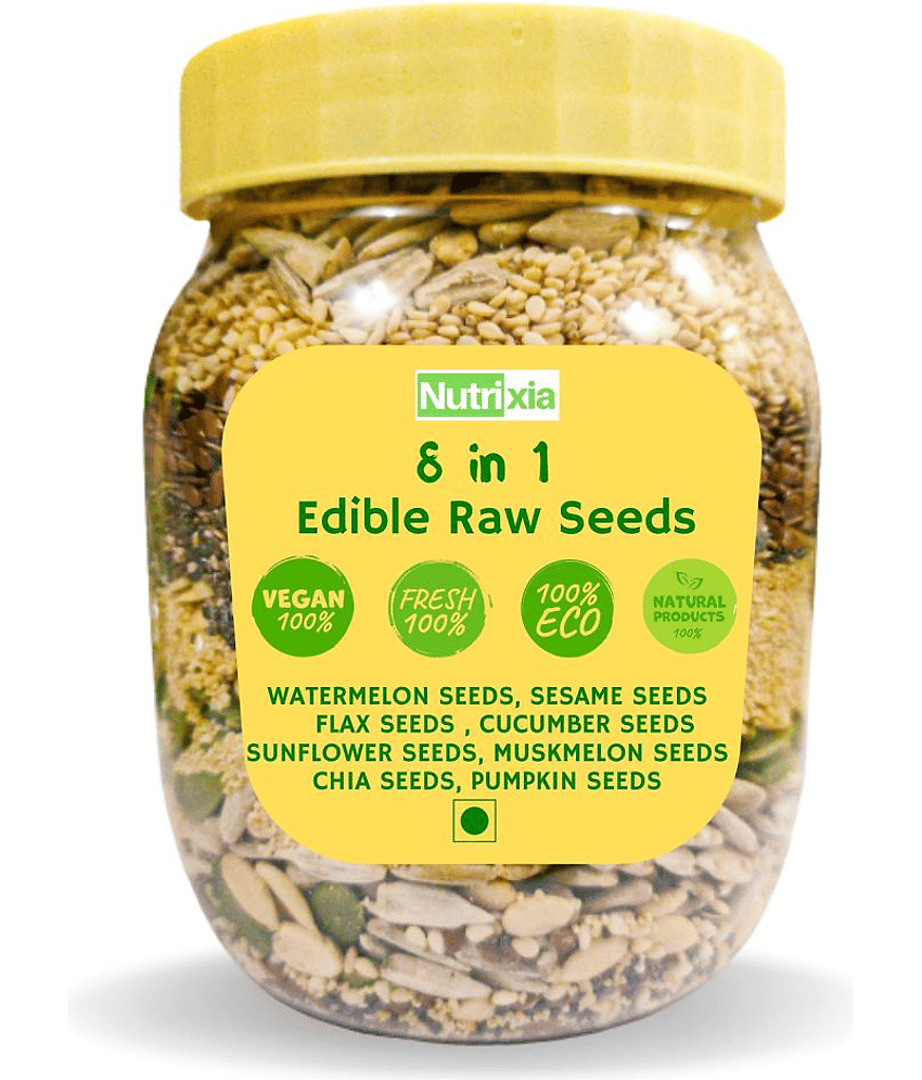 Nutrixia Food 8 In 1 Edible Mixed Seeds Raw Herbs 450 Gm Pack of 1