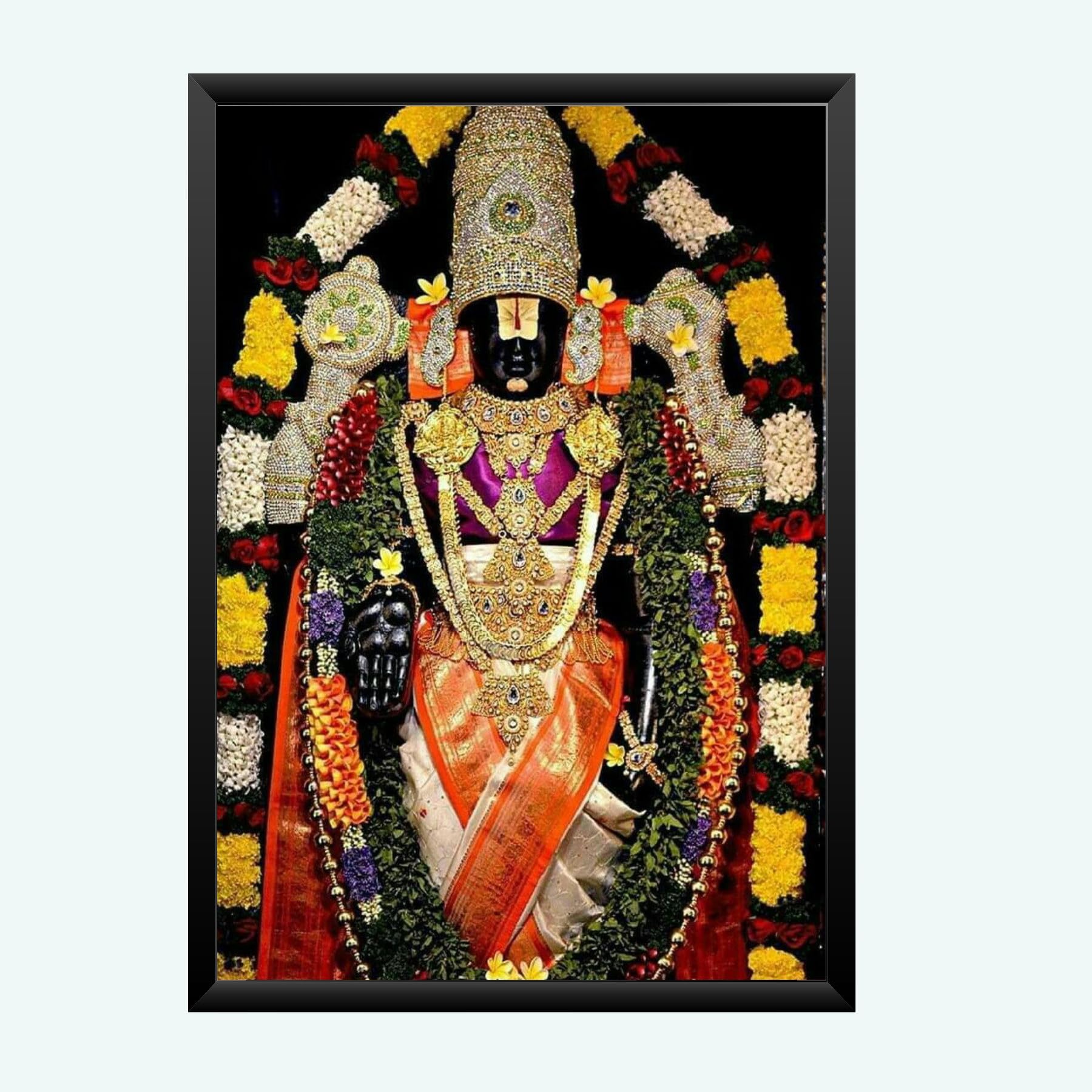 NOKKES tirupati blalaji Venkateswara tirupati blalaji Photo Frames Religious Photo frame 5X7 Inch Photo Frame_AQW63