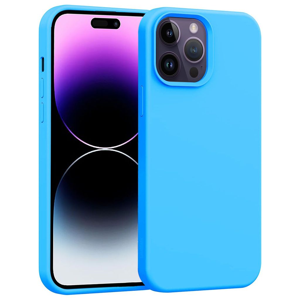 LIRAMARK Liquid Silicone Soft Back Cover Case for Apple iPhone 14 Pro Max (6.7 inch)