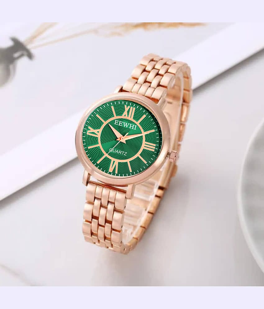 EEWHI Rose Gold Metal Analog Womens Watch