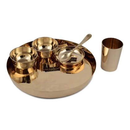 Bronze Thali Set Kansya Kansa Dinnerware for Gifting