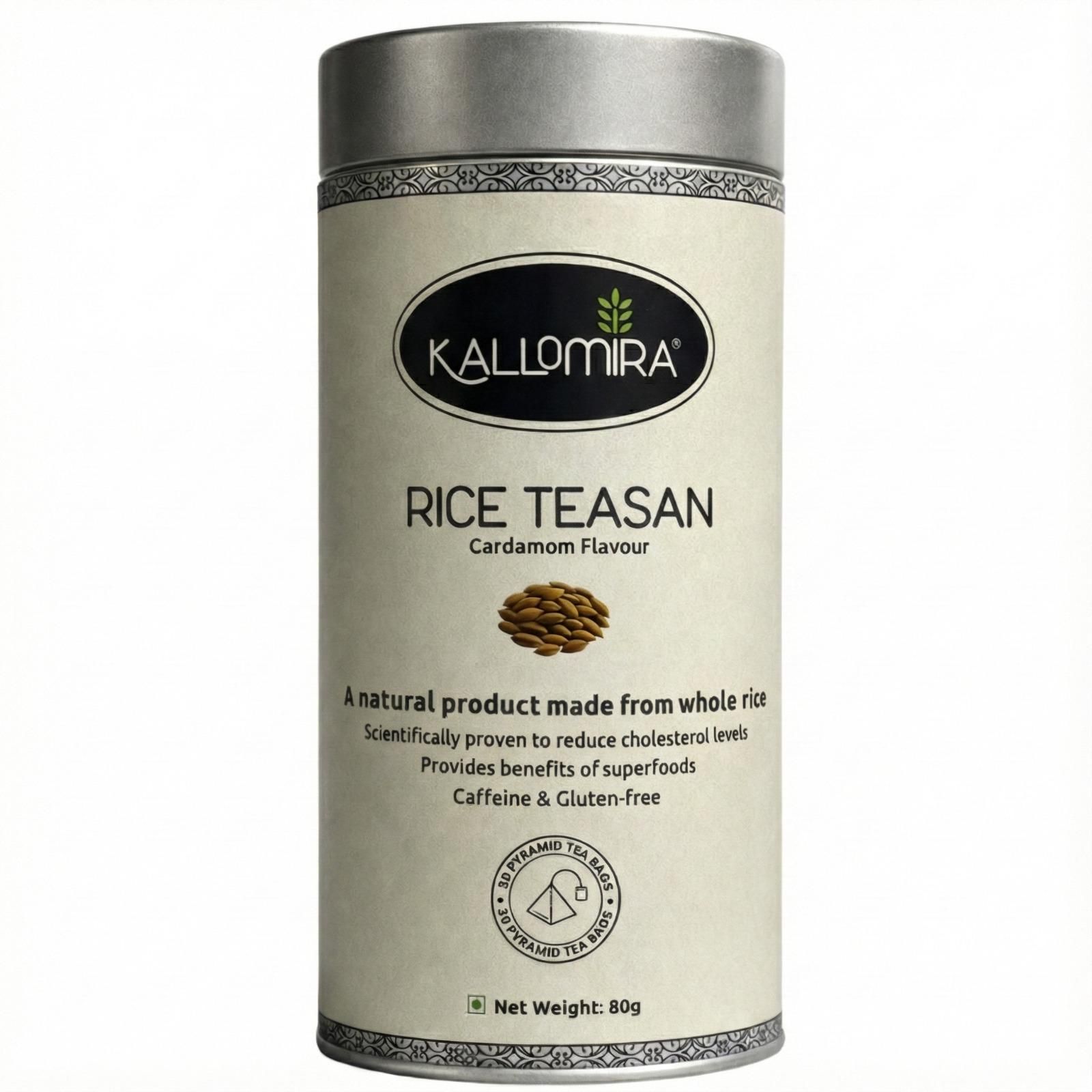 Kallomira Rice Teasan: Rice-based infusion Cardamom flavour