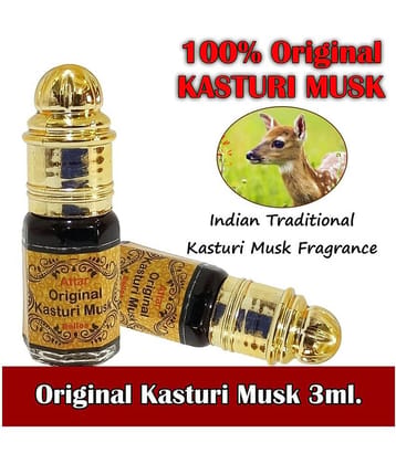 INDRA SUGANDH Attar Pure Kasturi 3ml. Rollon Rich & Divain Fragrance
