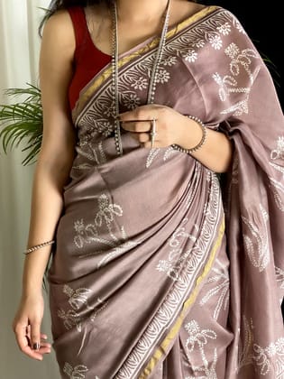 Redwood Chanderi Saree