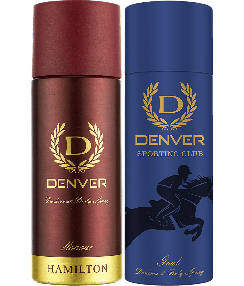 Denver Honour & Goal Deo - 165ML Each (Combo Pack Of 2) For Men