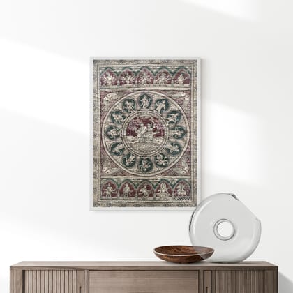 Krishna Rasleela and Vishnu Dashavatara Patta Tussar Painting