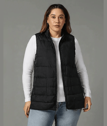 PLUS PARADISE Women Puffer Jacket ( Black )