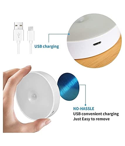 Motion Sensor Light for Home with USB Charging (Only 1 Pc) 4 Pcs Pack