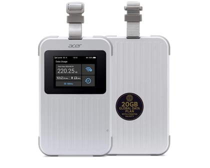 Acer Connect M6E 5G Mobile WiFi| WiFi 6E Hotspot 20 Devices| 2.4 Touchscreen| Global 135+ Country Coverage| 8000 mAh Battery | IP68 Rugged | Enterprise-Grade Security | NFC Touch-to-Connect | Tri-SIM Acer Connect M6E 5G Mobile WiFi| WiFi 6E Hotspot 20 De Acer Connect M6E 5G Mobile WiFi| WiFi 6E Hotspot 20 Devices| 2.4 Touchscreen| Global 135+ Country Coverage| 8000 mAh Battery | IP68 Rugged | Enterprise-Grade Security | NFC Touch-to-Connect | Tri-SIM Acer Connect M6E 5G Mobile WiFi| WiFi 6E Hotspot 20 De