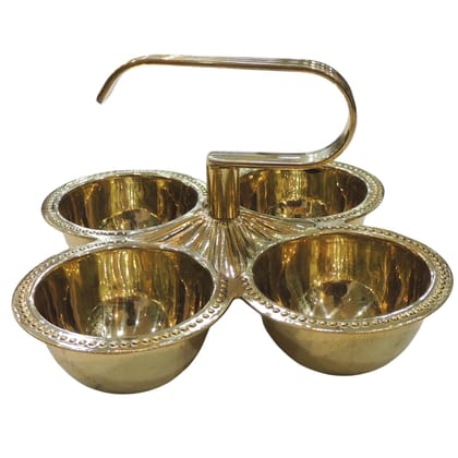 Brass Chokta Decorative Frame | Traditional Indian Handicraft, Height : 3 Inch (ZMAS142 X)