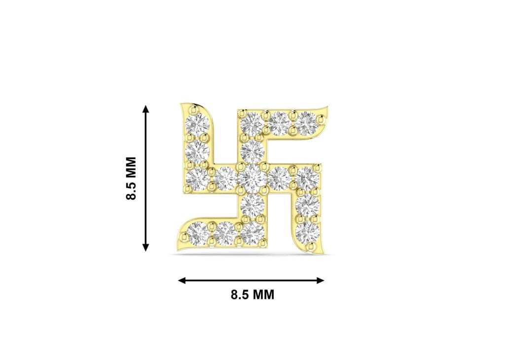 Swastik Ear Stud For Men (1 Pc Only)