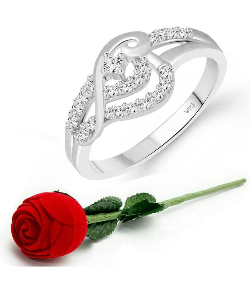 valentine day ring rose box  Flower Shine Ring for Women and Girls