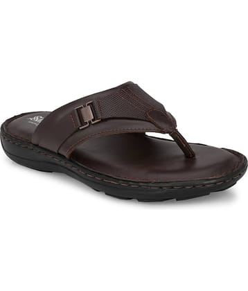SHENCES - Brown Men's Leather Slipper