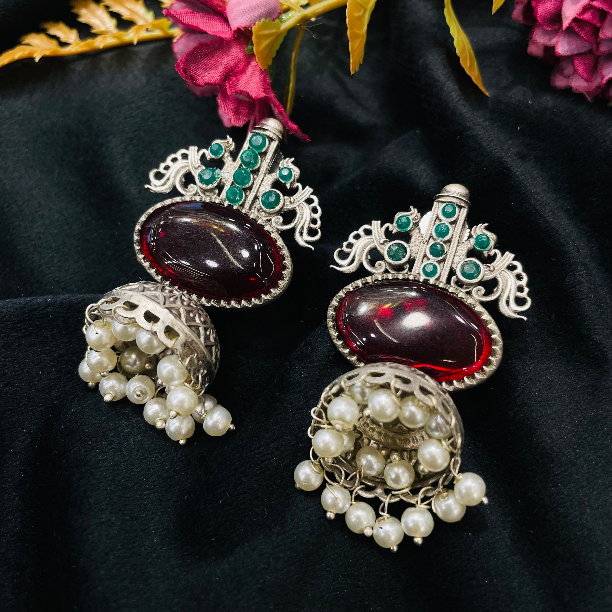 Inara Aisha Earrings-Red