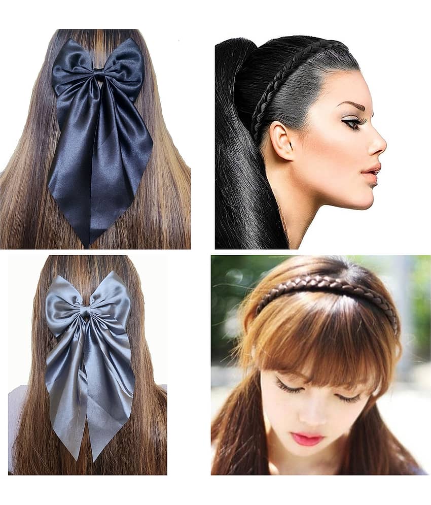 Rhosyn Black Women's Hair Clip ( Pack of 4 )