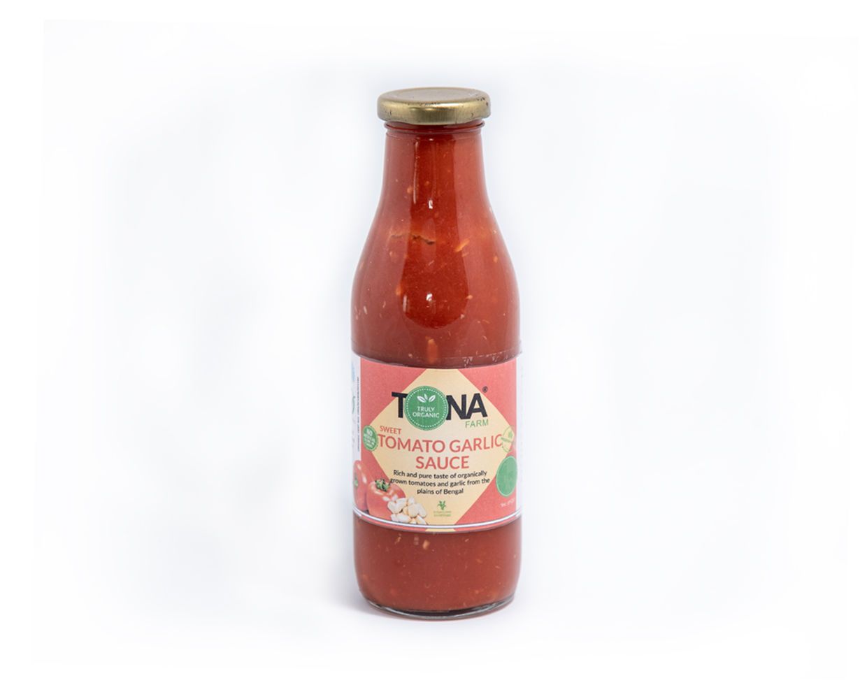 Tona Organic Sweet Tomato Garlic Sauce, 500 gm