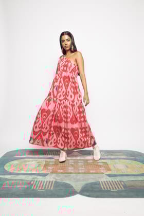 One Shoulder Tier Maxi-XS
