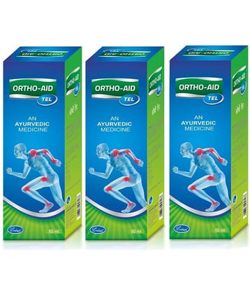 Orthoaid Instant Pain Relief Oil - For Joints, Muscle & Back Pain, 50ml Each, Pack of 3