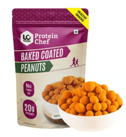 Baked Coated Peanuts (Masala Roasted Healthy Snacks)