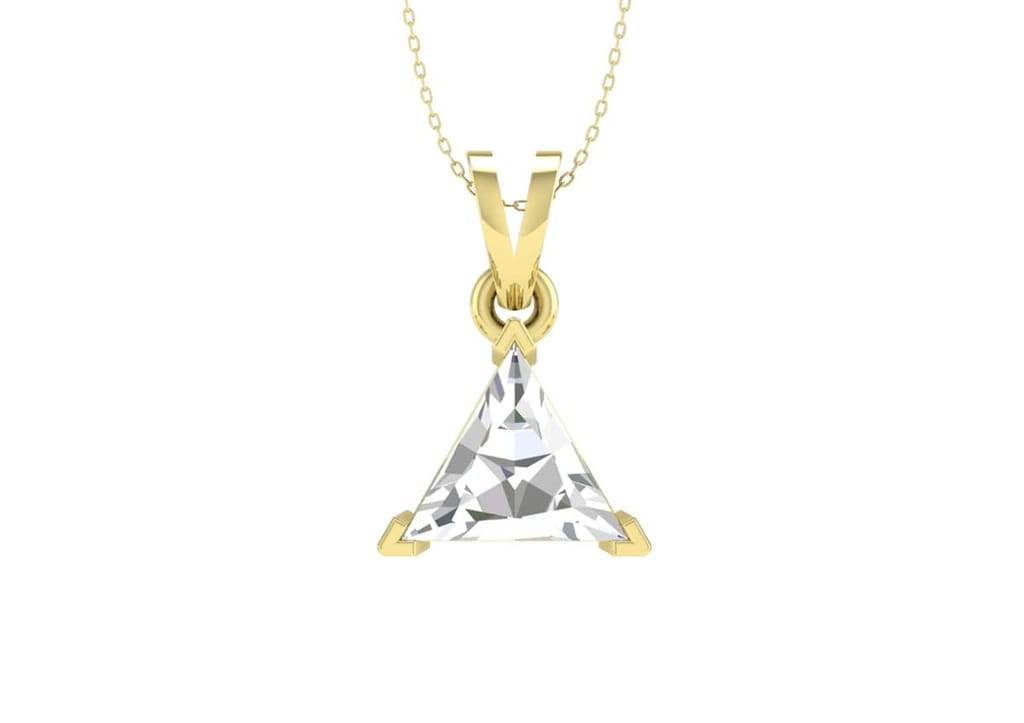 Classic Triangle Solitaire Necklace