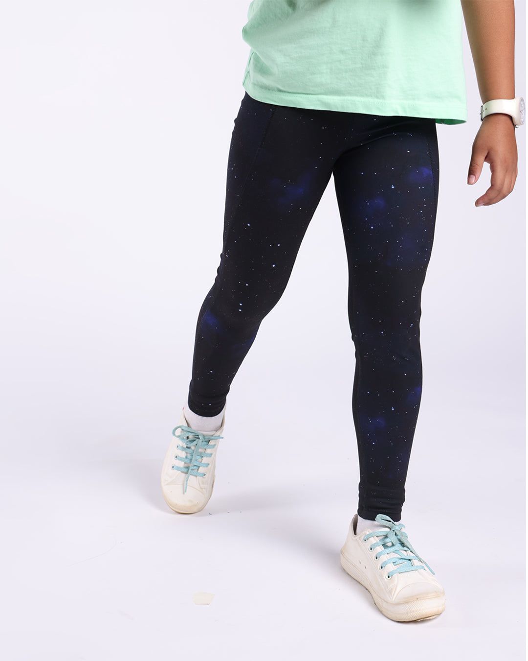 Active Dry-Fit Leggings-4-5 Y / Galaxy Night