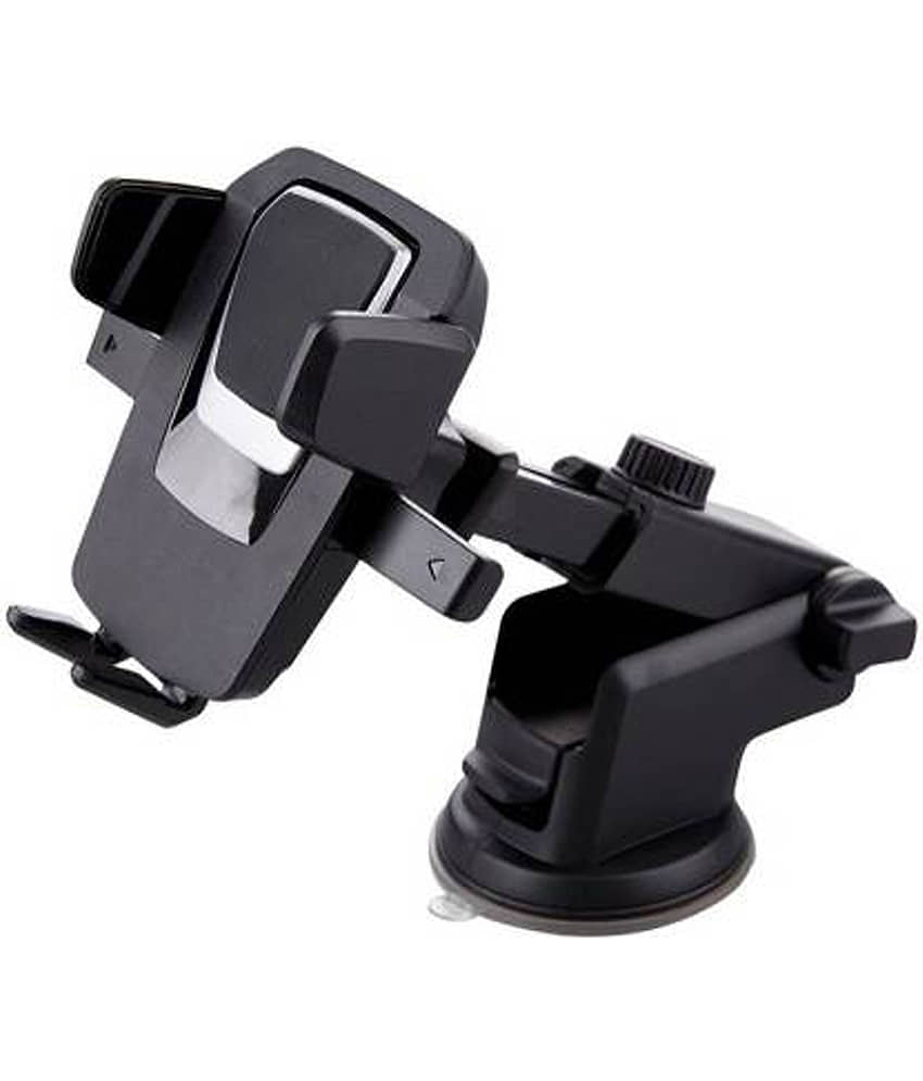 Bentag Dashboard & Windshield Double Clamp Car Mobile Holder - Black