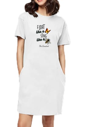 T-shirt Dress With Pockets - Bee The Greatest (3 Colours) (Slim Fit)