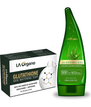 LA ORGANO Glutathione Skin whitening Combo Soap 195 g Pack of 2