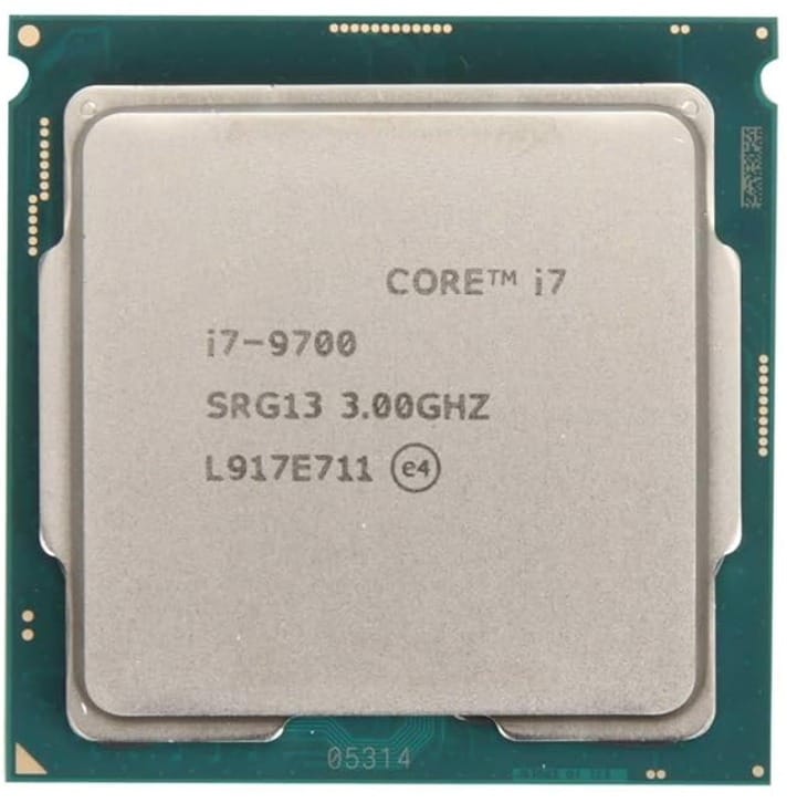 Intel Core i7 9700 9th Generation, 2.0/3.0/3.6 GHz, LGA1151 Socket, 8 Cores, 8 Threads, 12 MB Cache, LGA 1151 Desktop Processor, 1 Year Warranty (Silver)