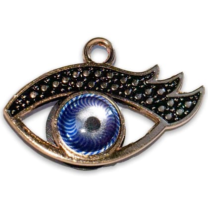 Evil Eye Stone Worked Metal Charm