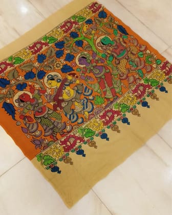 Syaahi Bangalori Silk Multicolor Textured Wall Hanging