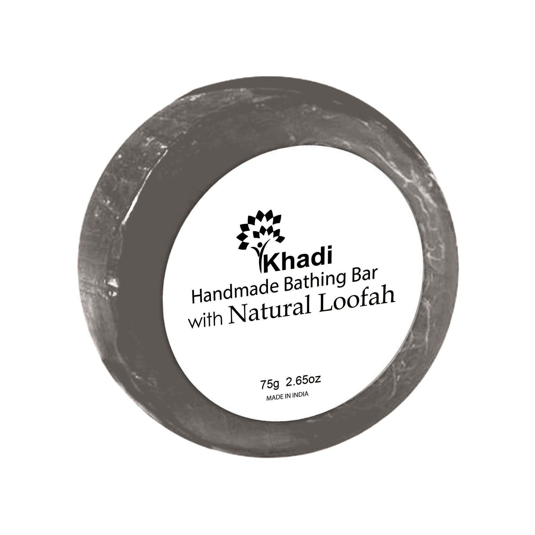 ACTIVATED BAMBOO CHARCOL LOOFAH SOAP  - 125G . (Set Of 6 Pcs)-125 G