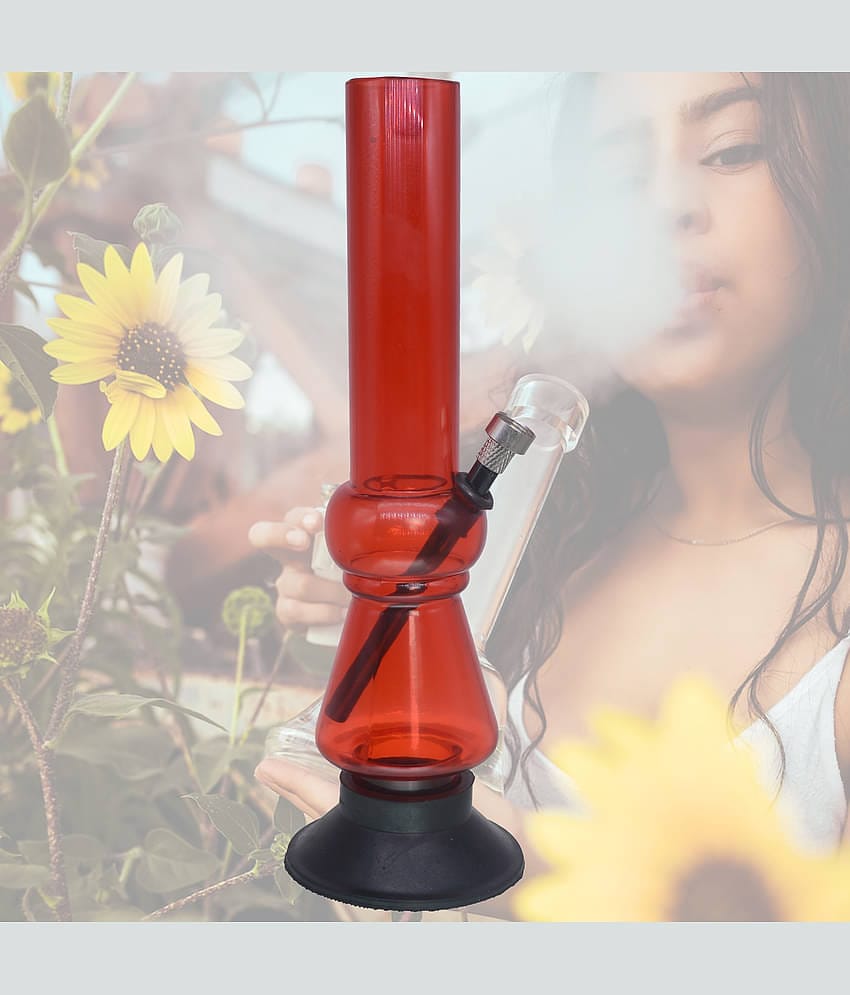 JMALL Red 29 cm Acrylic Bong - Pack of 1