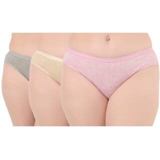 Loving Care Printed Cotton Low Rise Hipster Panty (Pack of 3) Multi Color