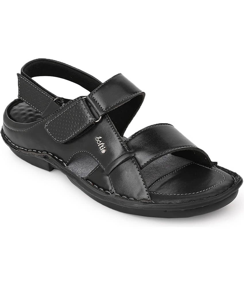 softio - Black Men's Sandals