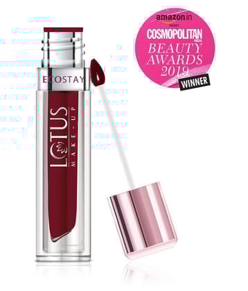 Lotus Makeup Ecostay Matte Lip Lacquer Wine Velvet EL11 4g