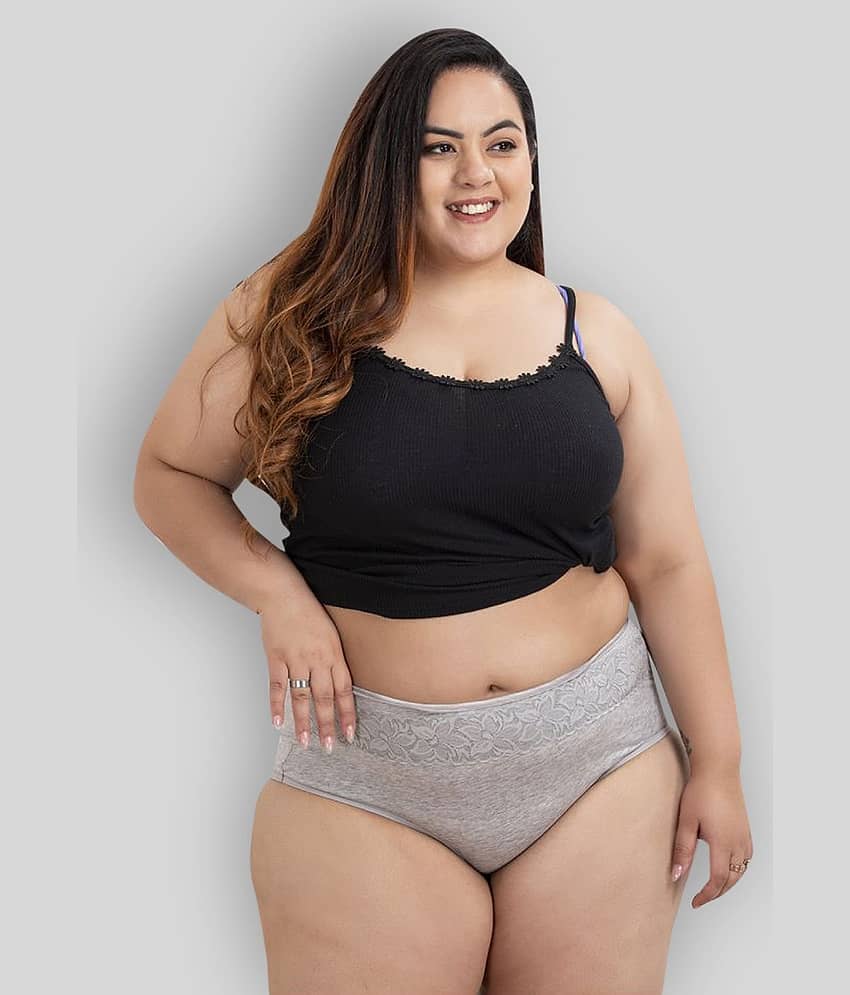 Clovia Cotton Women's Hipsters ( Grey )